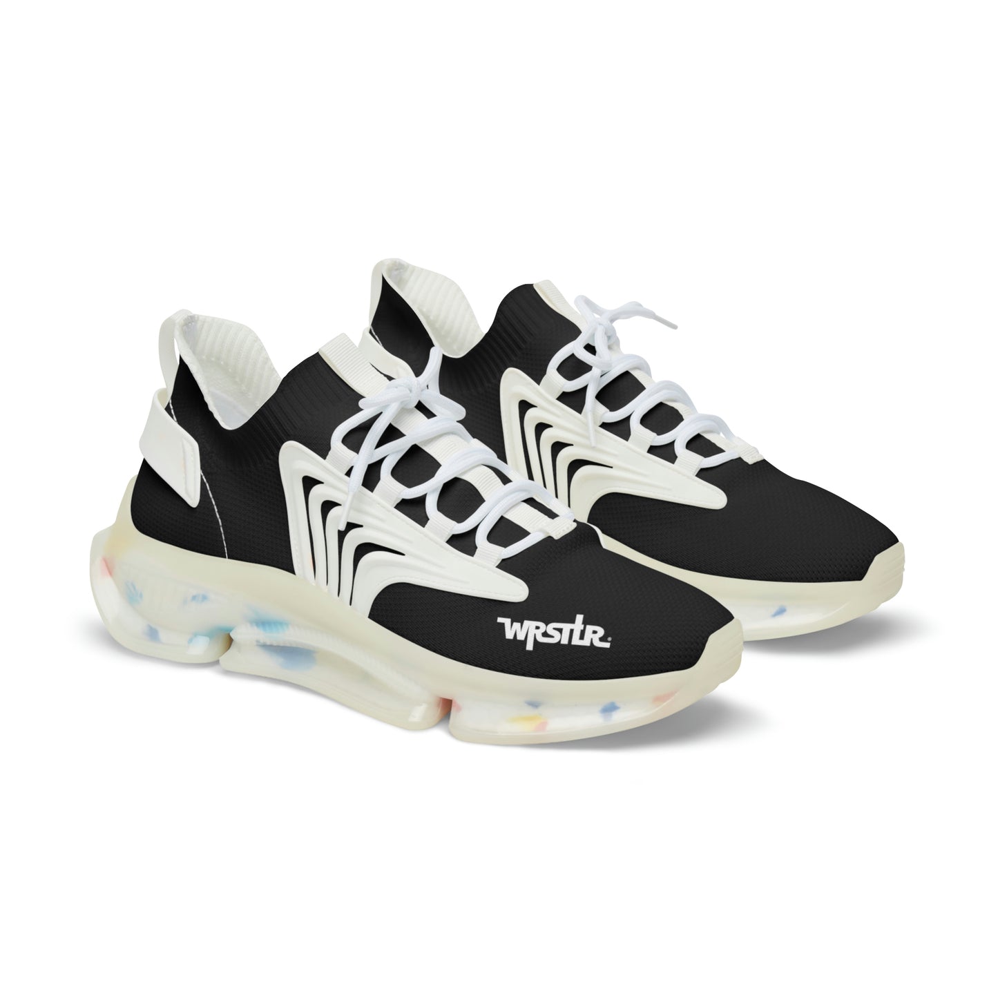 WRSTLR® unisex Black Mesh Sneakers