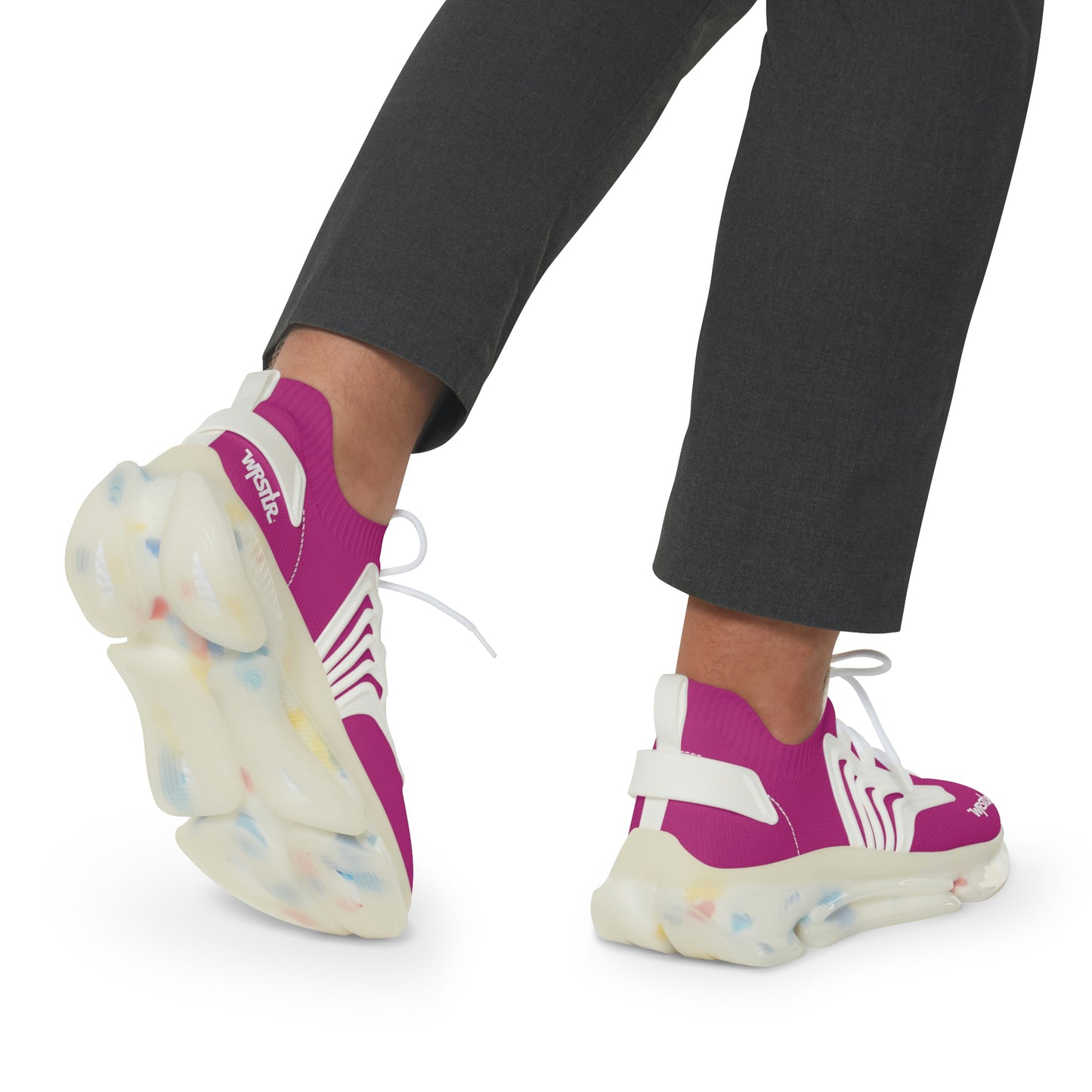 WRSTLR® unisex Pink Mesh Sneakers
