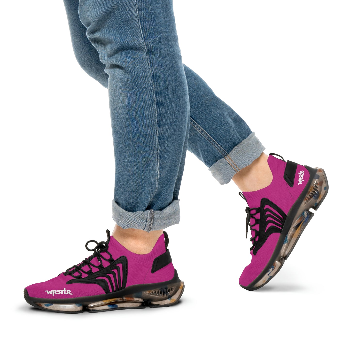 WRSTLR® unisex Pink Mesh Sneakers