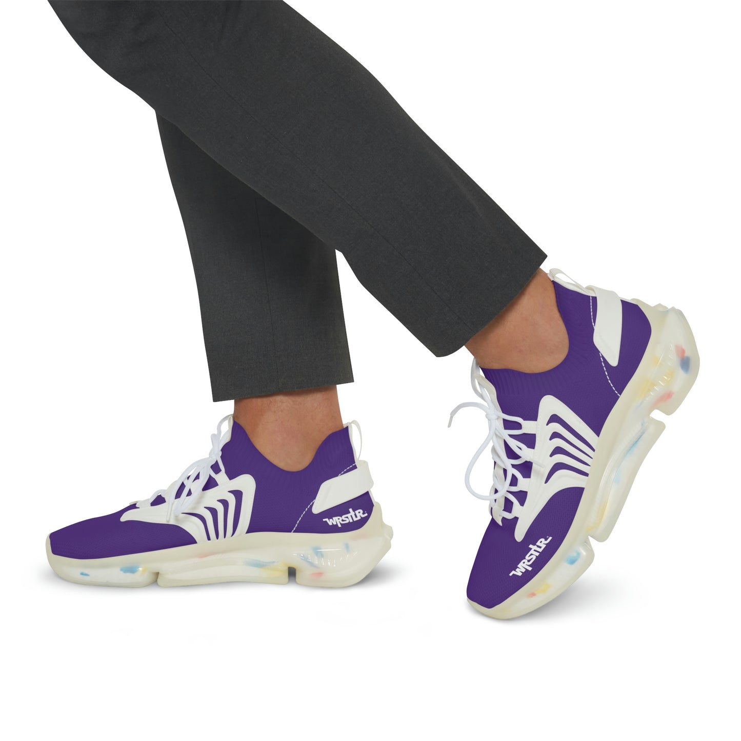 WRSTLR® unisex Purple Mesh Sneakers