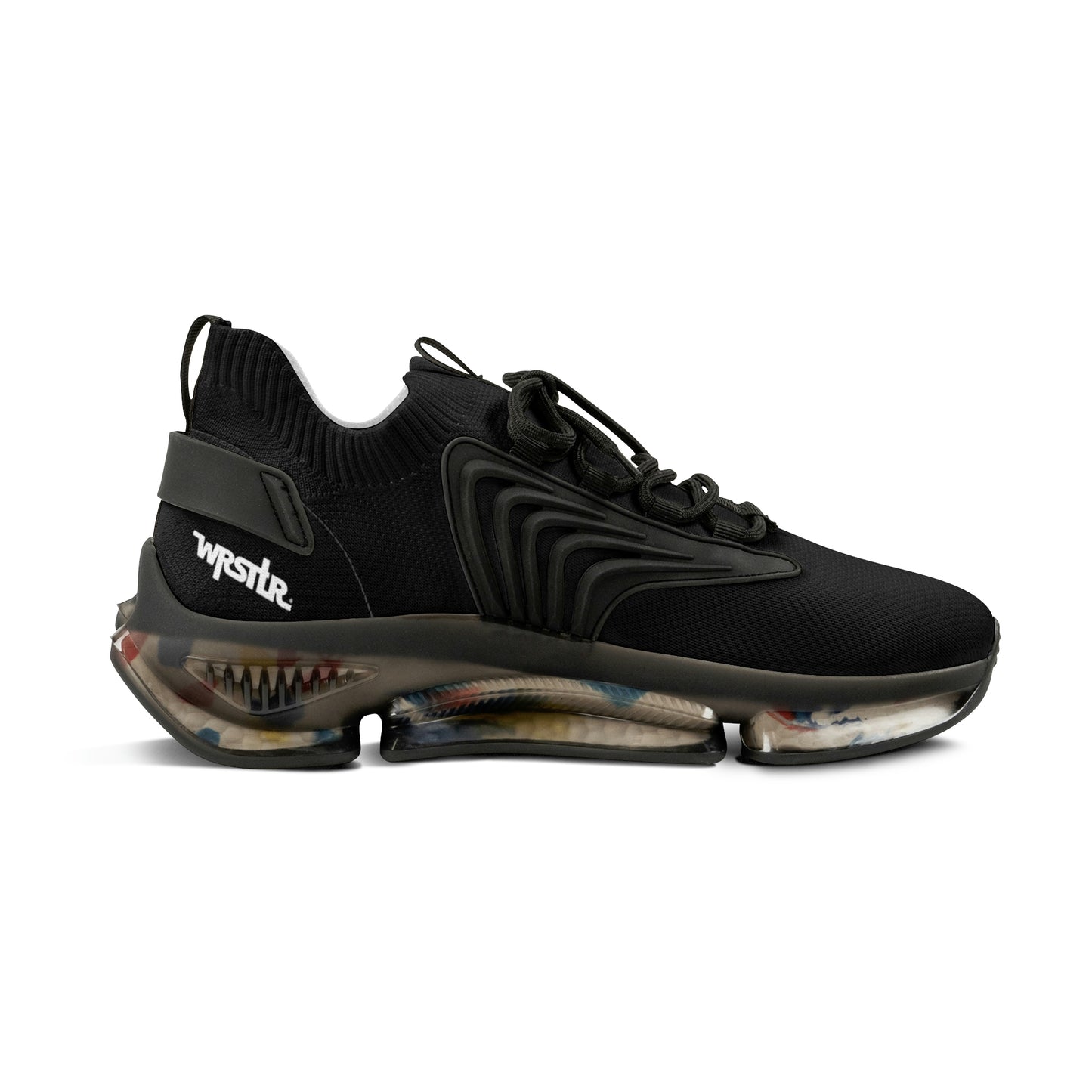 WRSTLR® unisex Black Mesh Sneakers