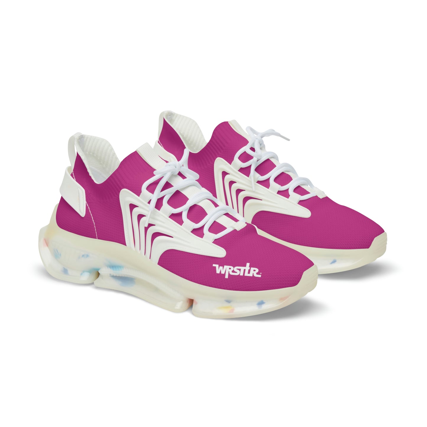 WRSTLR® unisex Pink Mesh Sneakers