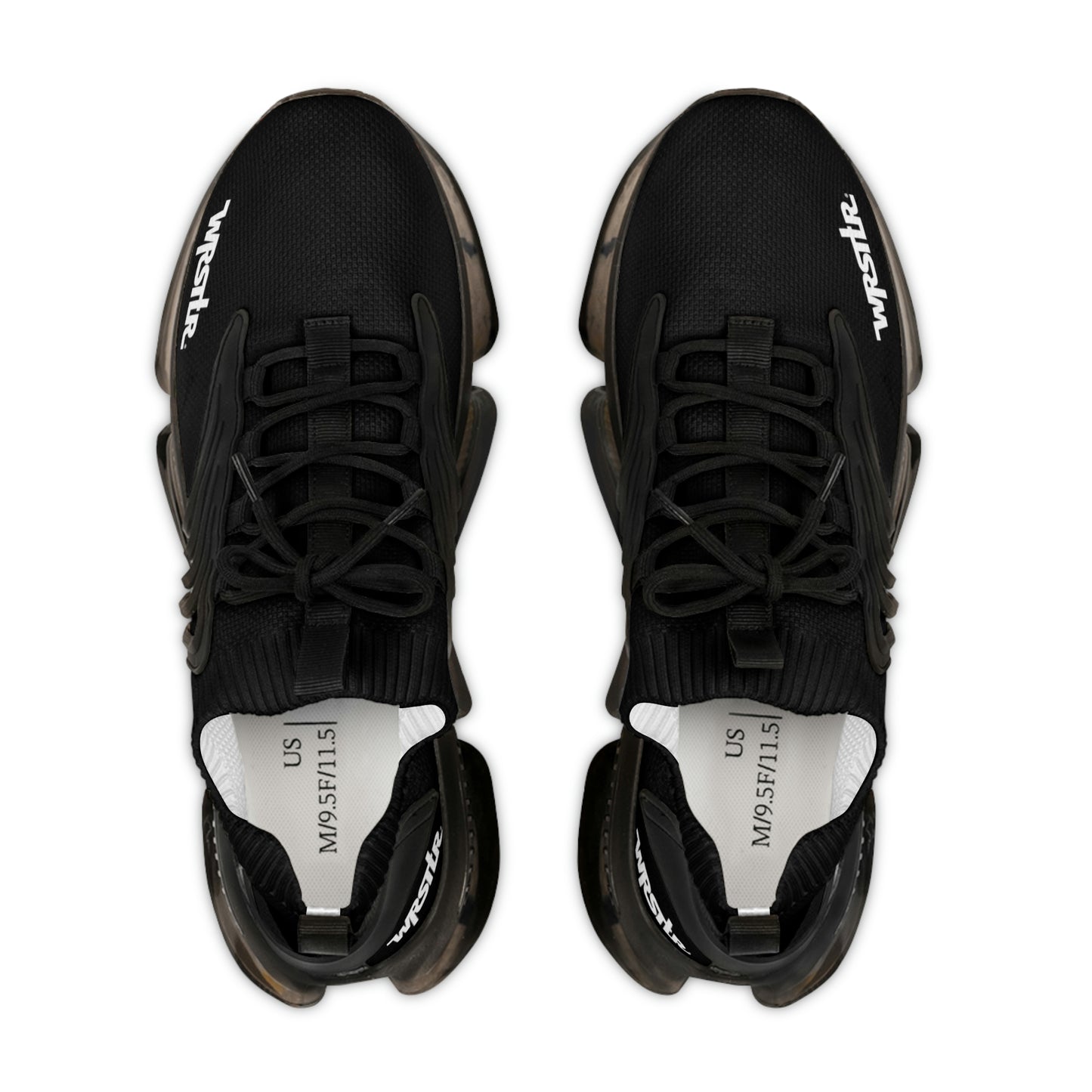 WRSTLR® unisex Black Mesh Sneakers