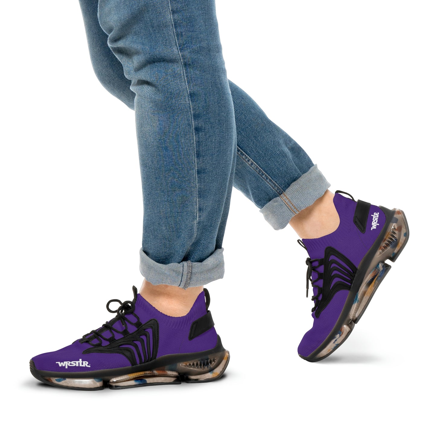 WRSTLR® unisex Purple Mesh Sneakers