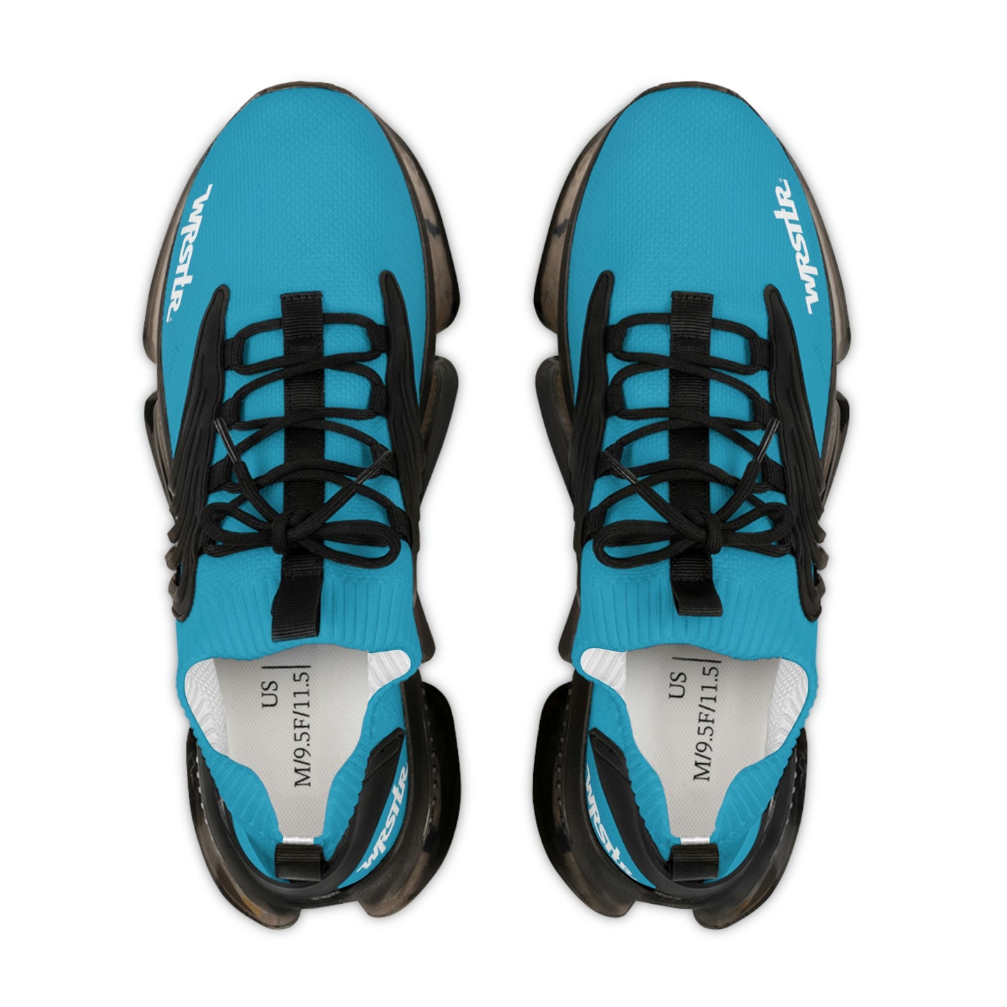 WRSTLR® unisex Turquoise Mesh Sneakers black sole