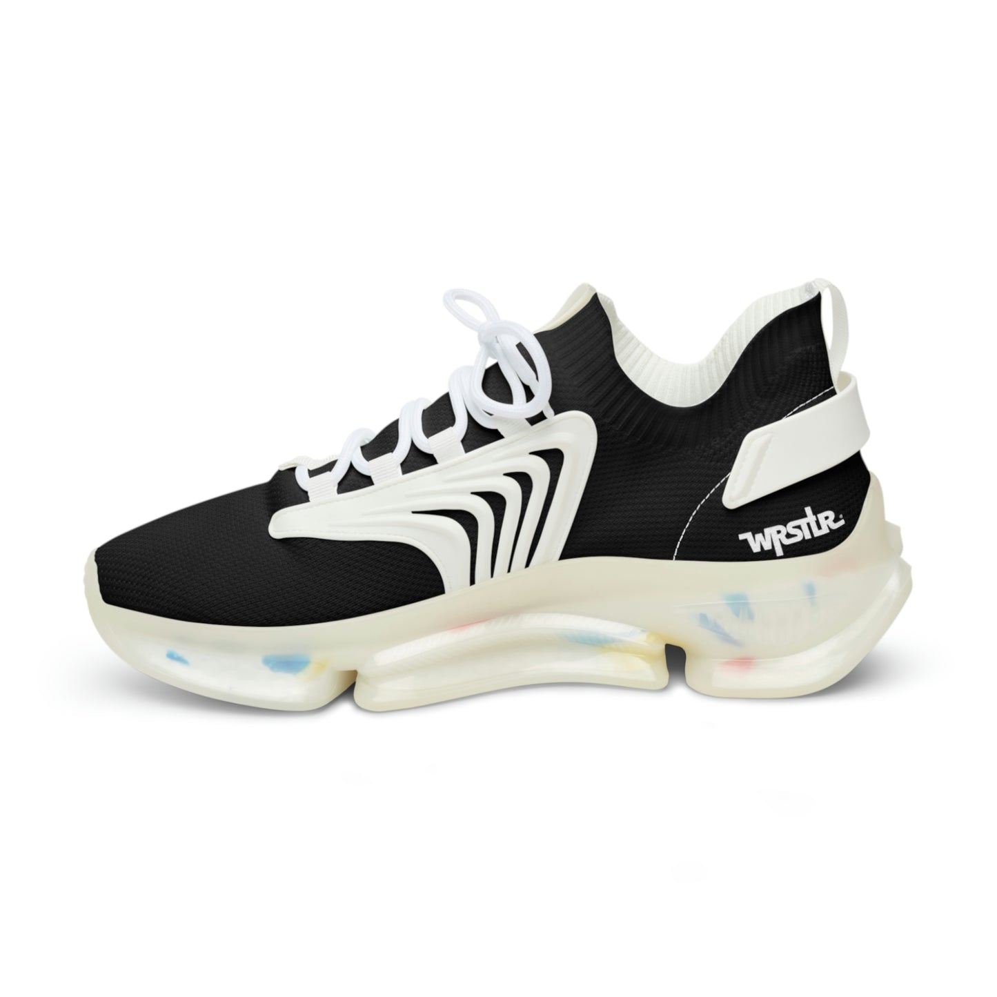WRSTLR® unisex Black Mesh Sneakers