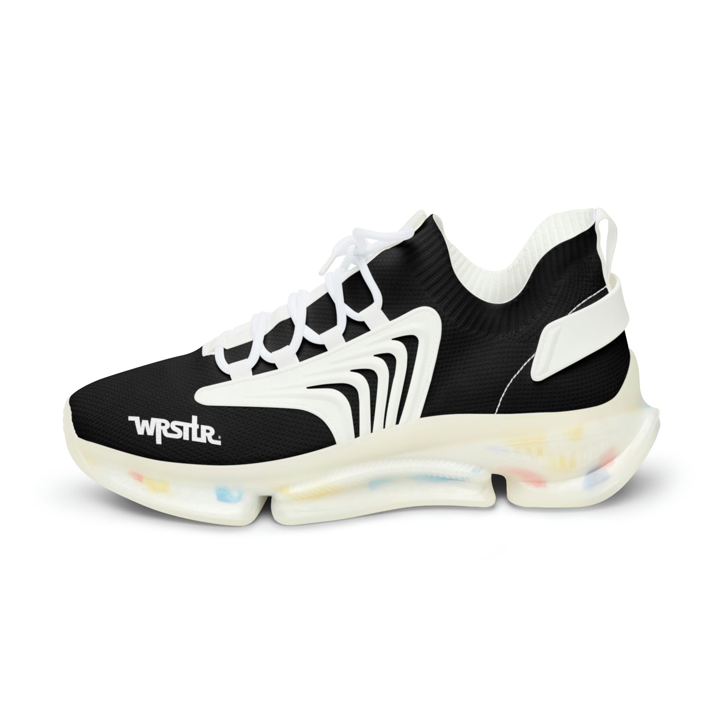 WRSTLR® unisex Black Mesh Sneakers