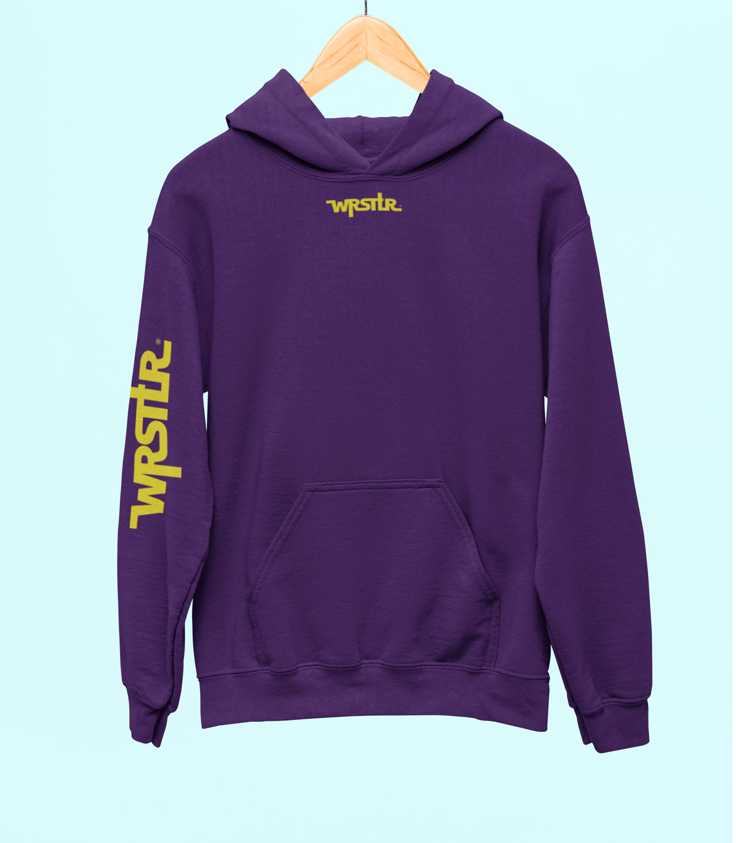 WRSTLR® Hoodie purple yellow Signature – wrstlr