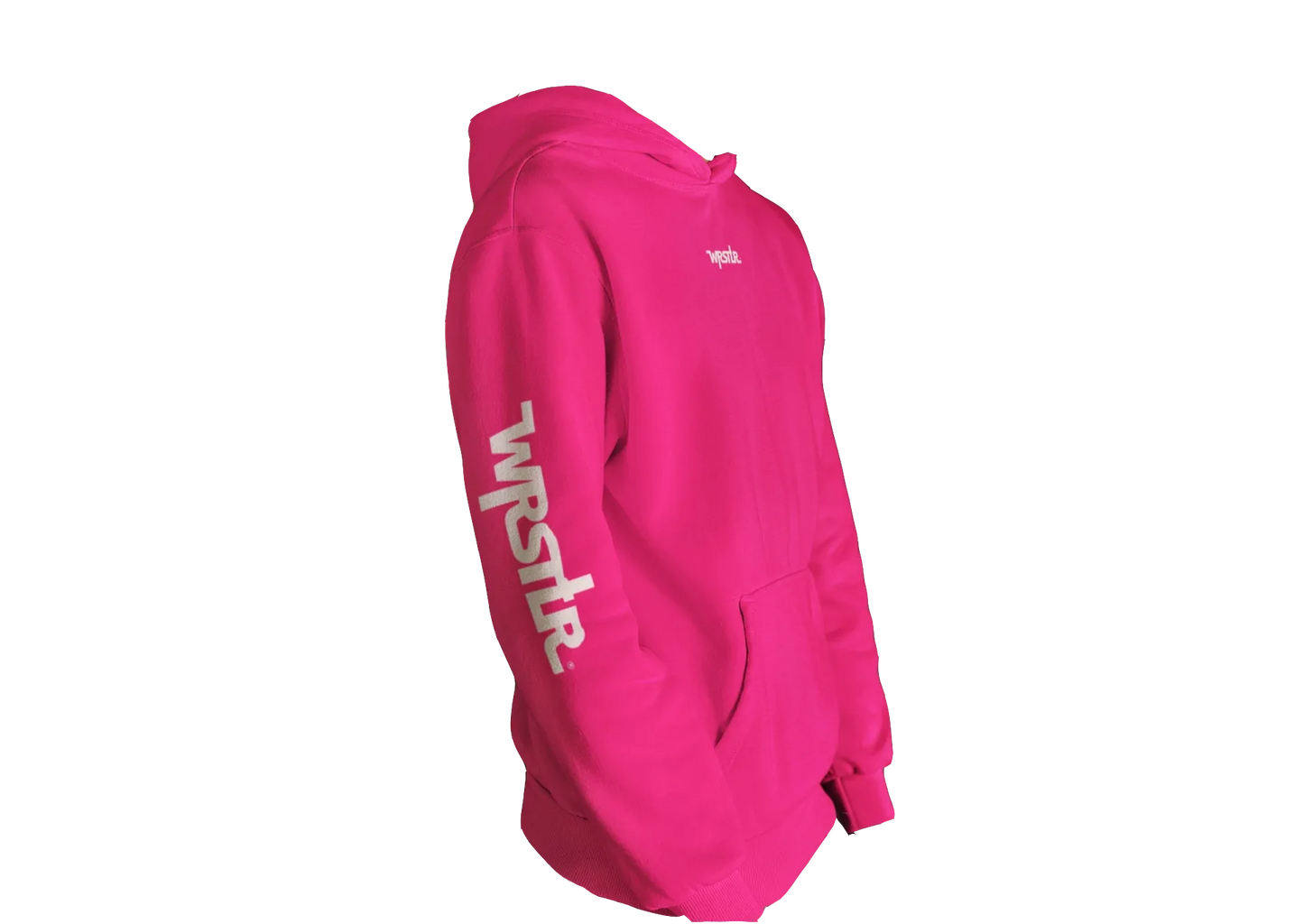 Wrstlr® Hoodie Hot Pink White Signature