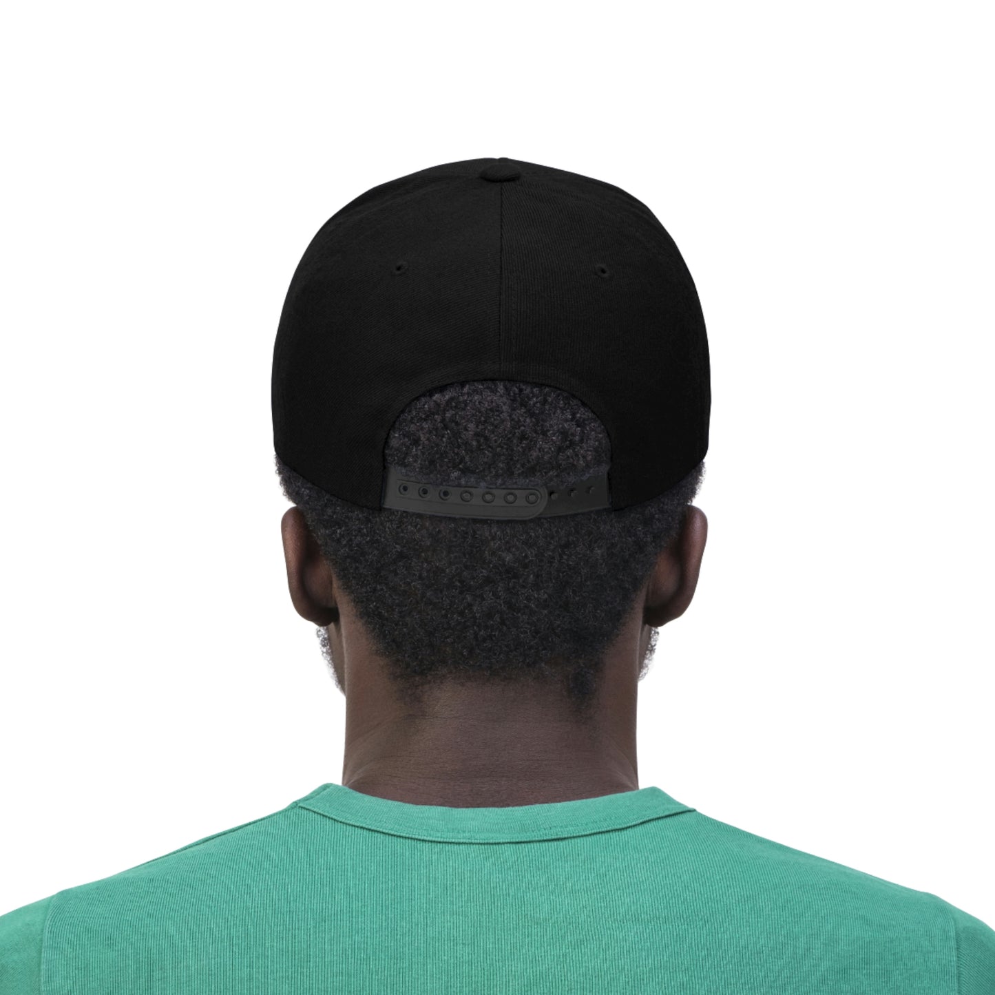 WRSTLR® Flat Bill Hat Black white outline