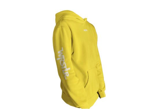 Wrstlr® Yellow Hoodie White Signature